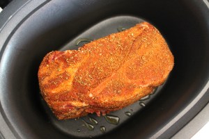 Searing pork