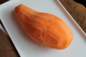Peeled sweet potato