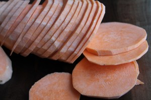 Slices of sweet potato