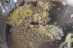 Shallots, garlic and ginger