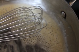 Whisking the roux