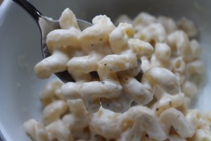 Bite of mac and cheese