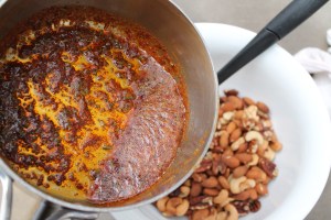 Spice mixture over nuts