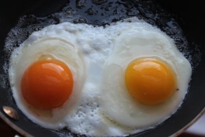 Eggs in the pan